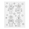 Creativ company lienzo para pintar con estampado, robots, d: 1,6 cm, medidas 24x30 cm, 360 gr, 1 pieza