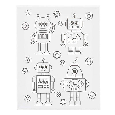 Creativ company https: www.cchobby.nl schildercanvas-met-print-robots-d-1-6-cm-afm-24x30-cm-360-gr-1-stuk