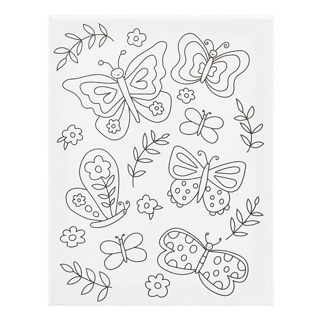 Creativ company lienzo para pintar con estampado, mariposas, dia: 1,6 cm, medidas 24x30 cm, 360 gr, 1 unidad