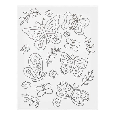 Quadro su tela Creativ Company con stampa, farfalle, d: 1,6 cm, misura 24x30 cm, 360 g, 1 pezzo