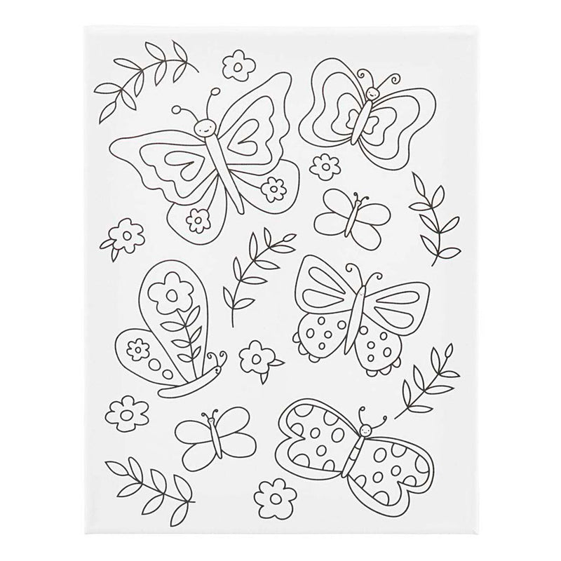 Quadro su tela Creativ Company con stampa, farfalle, d: 1,6 cm, misura 24x30 cm, 360 g, 1 pezzo