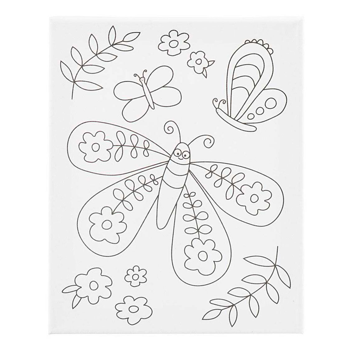 Tela da pittura Creative Company con stampa, farfalla grande, d: 1,6 cm, misura 24x30 cm, 360 g, 1 pezzo