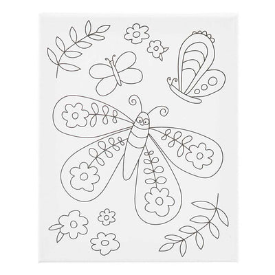 Tela da pittura Creative Company con stampa, farfalla grande, d: 1,6 cm, misura 24x30 cm, 360 g, 1 pezzo