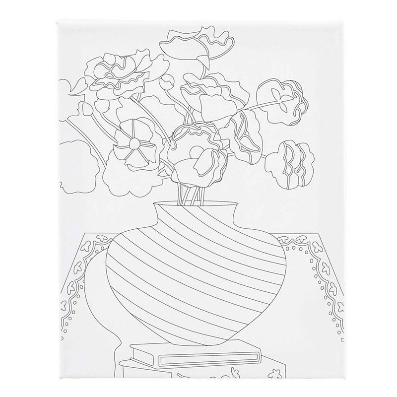 Quadro su tela Creativ Company con stampa, bouquet in vaso, d: 1,6 cm, misura 24x30 cm, 360 g, 1 pezzo