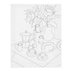 Creativ company lienzo para pintar con impresión, mesa de desayuno, d: 1,6 cm, dimensiones 24x30 cm, 360 gr, 1 unidad