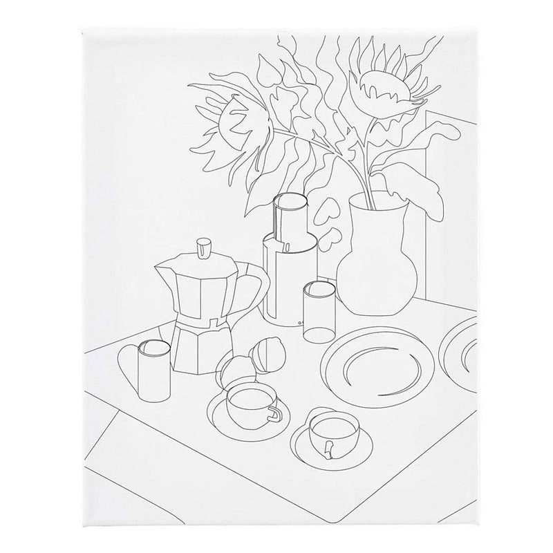 Tela da pittura Creative Company con stampa, tavolo da colazione, d: 1,6 cm, dimensioni 24x30 cm, 360 g, 1 pezzo