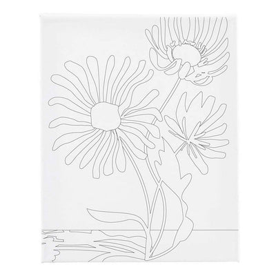 Quadro su tela Creativ Company con stampa, fiori grandi, d: 1,6 cm, misura 24x30 cm, 360 g, 1 pezzo
