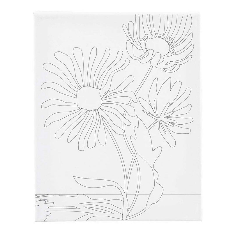 Quadro su tela Creativ Company con stampa, fiori grandi, d: 1,6 cm, misura 24x30 cm, 360 g, 1 pezzo