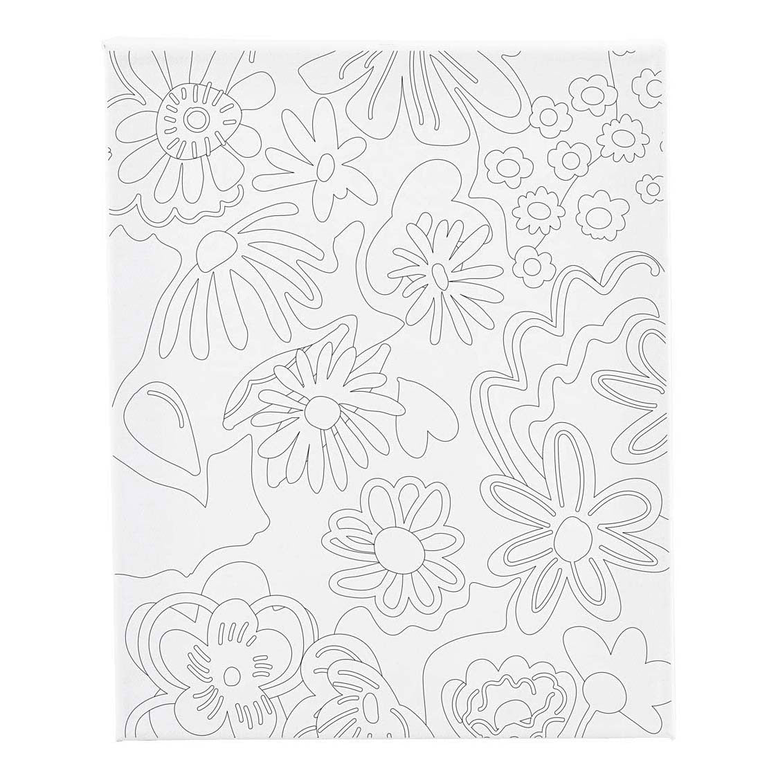 Creativ company lienzo para pintar con estampado, flores, dia: 1,6 cm, medidas 24x30 cm, 360 gr, 1 pieza