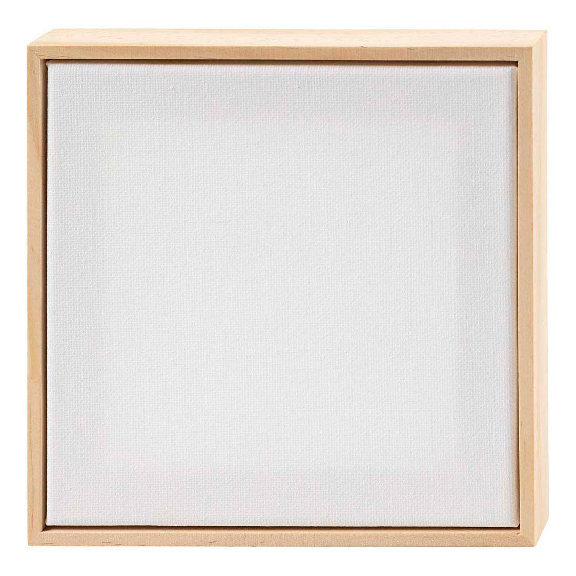 Tela con telaio Creative Company, misura 15,8x15,8 cm, 280 g, bianco, 1 pezzo