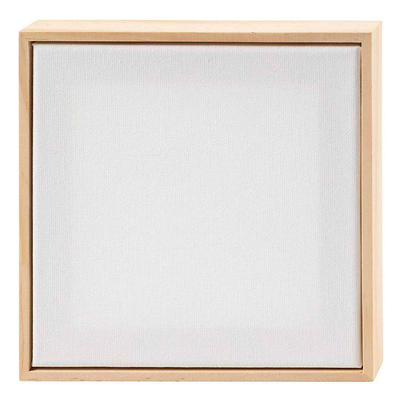 Tela con telaio Creative Company, misura 15,8x15,8 cm, 280 g, bianco, 1 pezzo