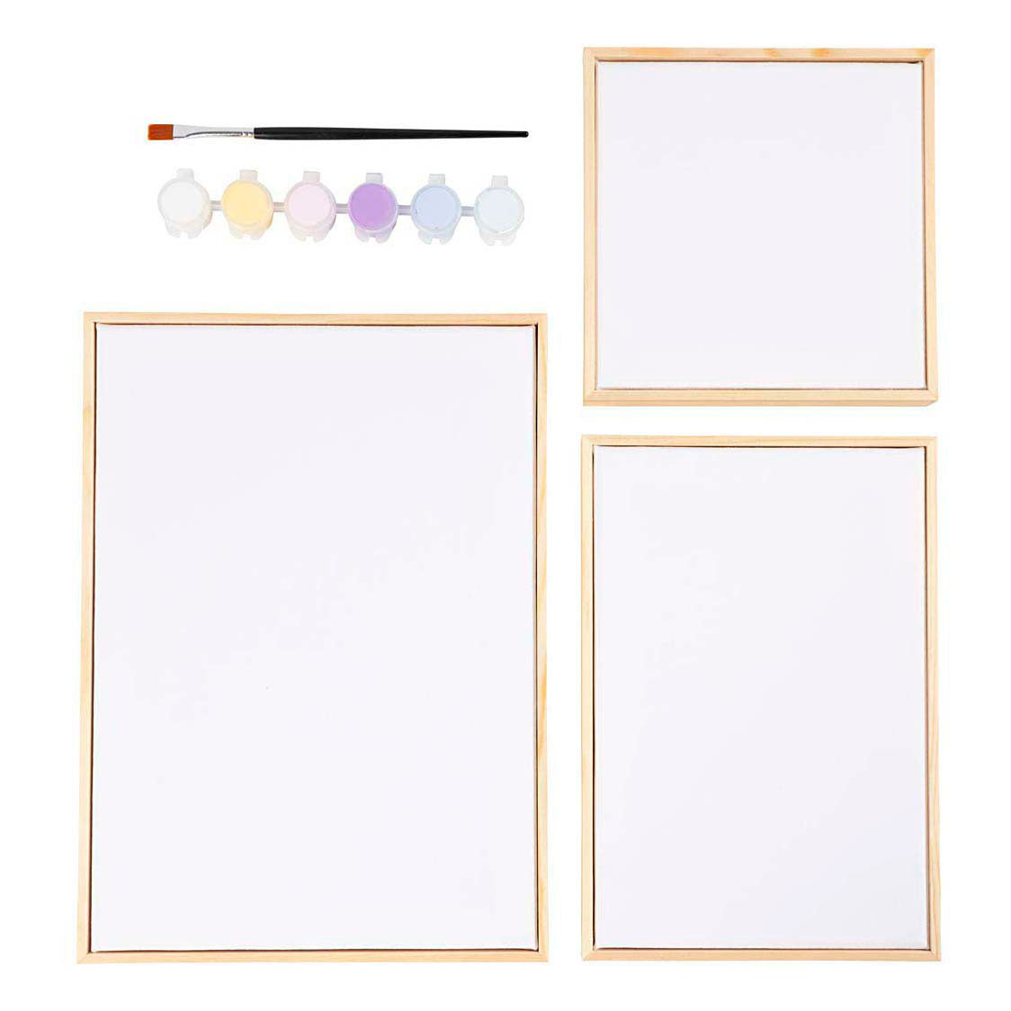 Mezcla de lienzos estirados de la empresa Creativ, colores pastel, 1 caja
