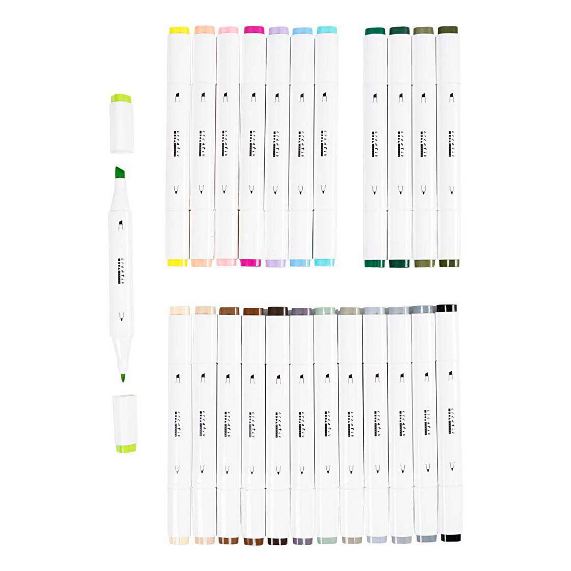 Pennarello Creative Company, larghezza tratto 1+8 mm, colori pastello, colori standard, 24 pezzi 1 scatola