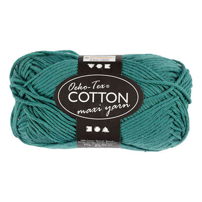 Filato di cotone Creativ Company, taglia 8 8, l: 80-85 m, petrolio, 50 gr 1 gomitolo
