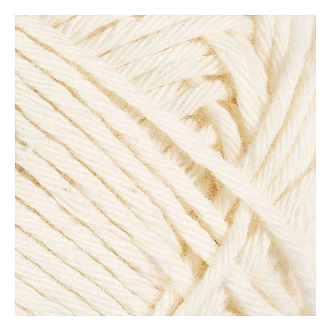 Hilo de algodón Creativ company, talla 8 8, l: 80-85 m, blanquecino, 50 g 1 ovillo