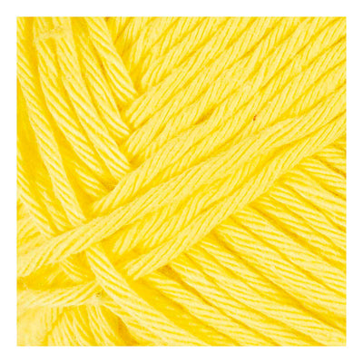Filato di cotone Creativ Company, taglia 8 8, l: 80-85 m, giallo, 50 g 1 gomitolo