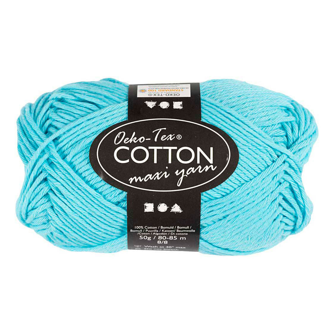 Creativ company katoengaren afm 8 8 l: 80-85 m turquoise - 50gr.