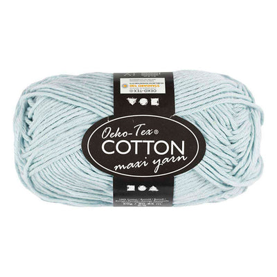 Filato di cotone Creativ Company, taglia 8 8, l: 80-85 m, blu tenue, 50 g 1 gomitolo