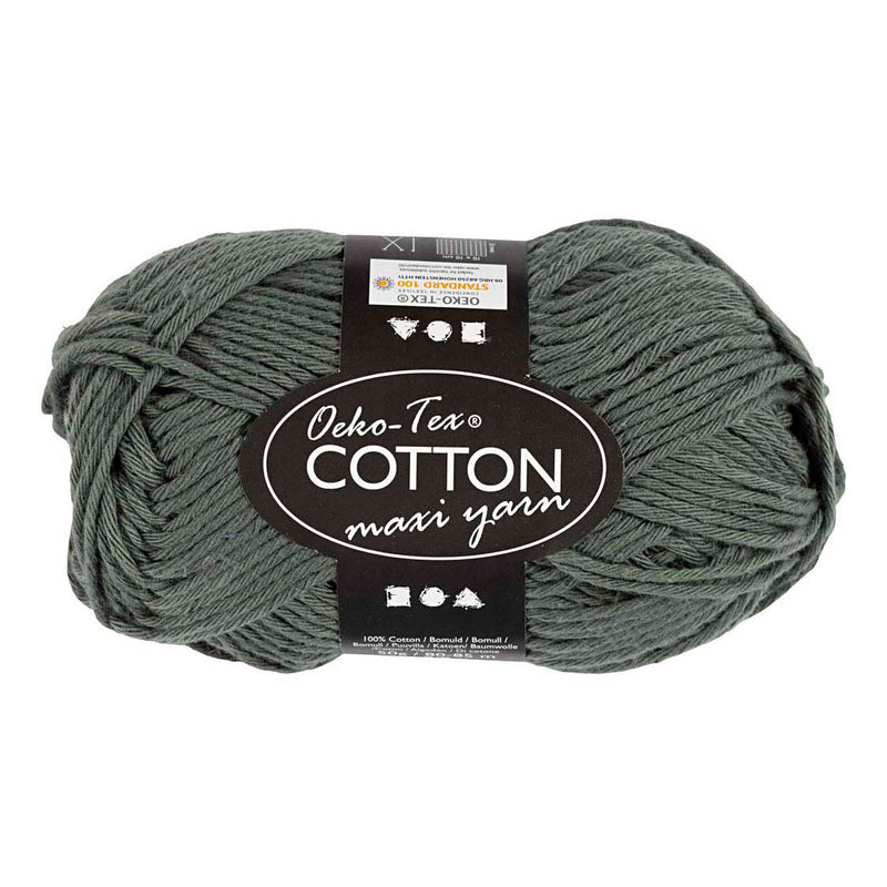 Hilo de algodón Creativ company, talla 8 8, largo: 80-85 m, gris, 50 g 1 ovillo