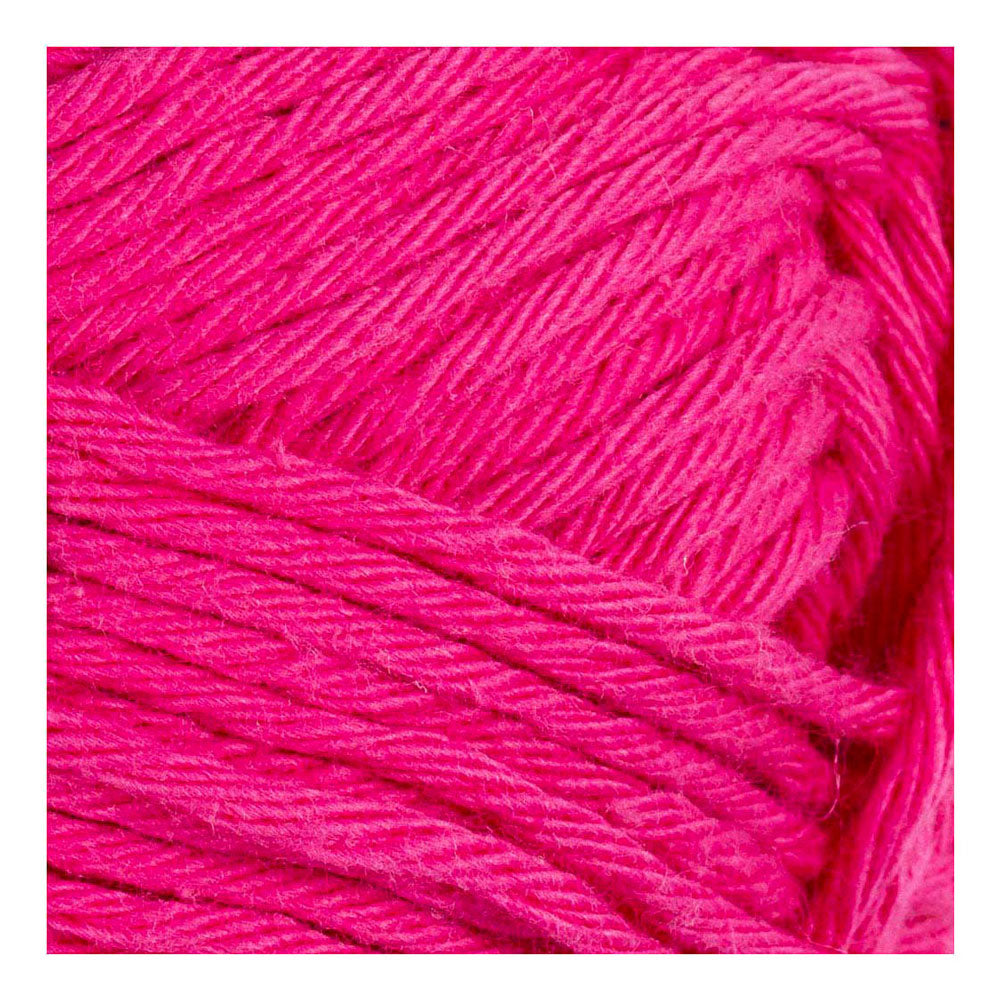 Hilo de algodón Creativ company, talla 8 8, l: 80-85 m, rosa, 50 g 1 ovillo