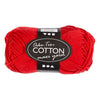 Hilo de algodón Creativ Company, talla 8 8, l: 80-85 m, rojo oscuro, 50 g 1 ovillo