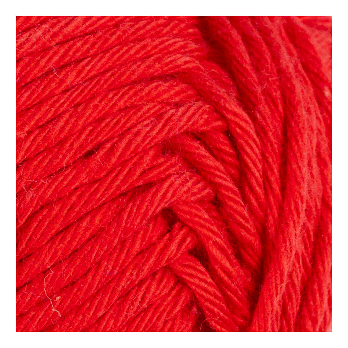 Hilo de algodón Creativ Company, talla 8 8, l: 80-85 m, rojo oscuro, 50 g 1 ovillo