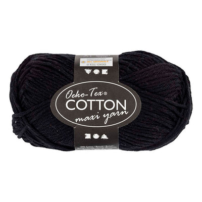 Creativ company katoengaren afm 8 8 l: 80-85 m zwart - 50gr.
