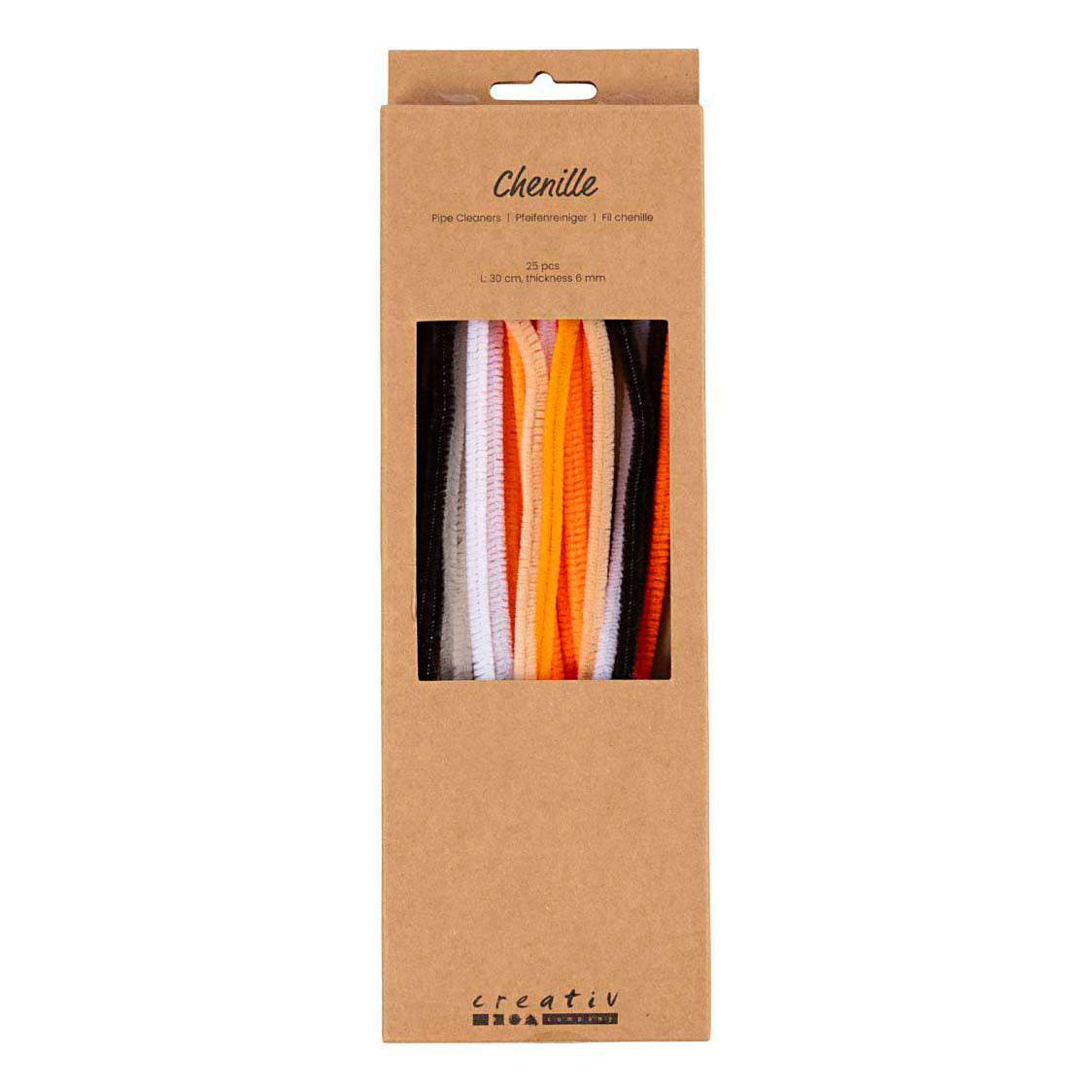 Creativ company ciniglia, l: 30 cm, spess. 6 mm, colori halloween, 25 div 1 scatola
