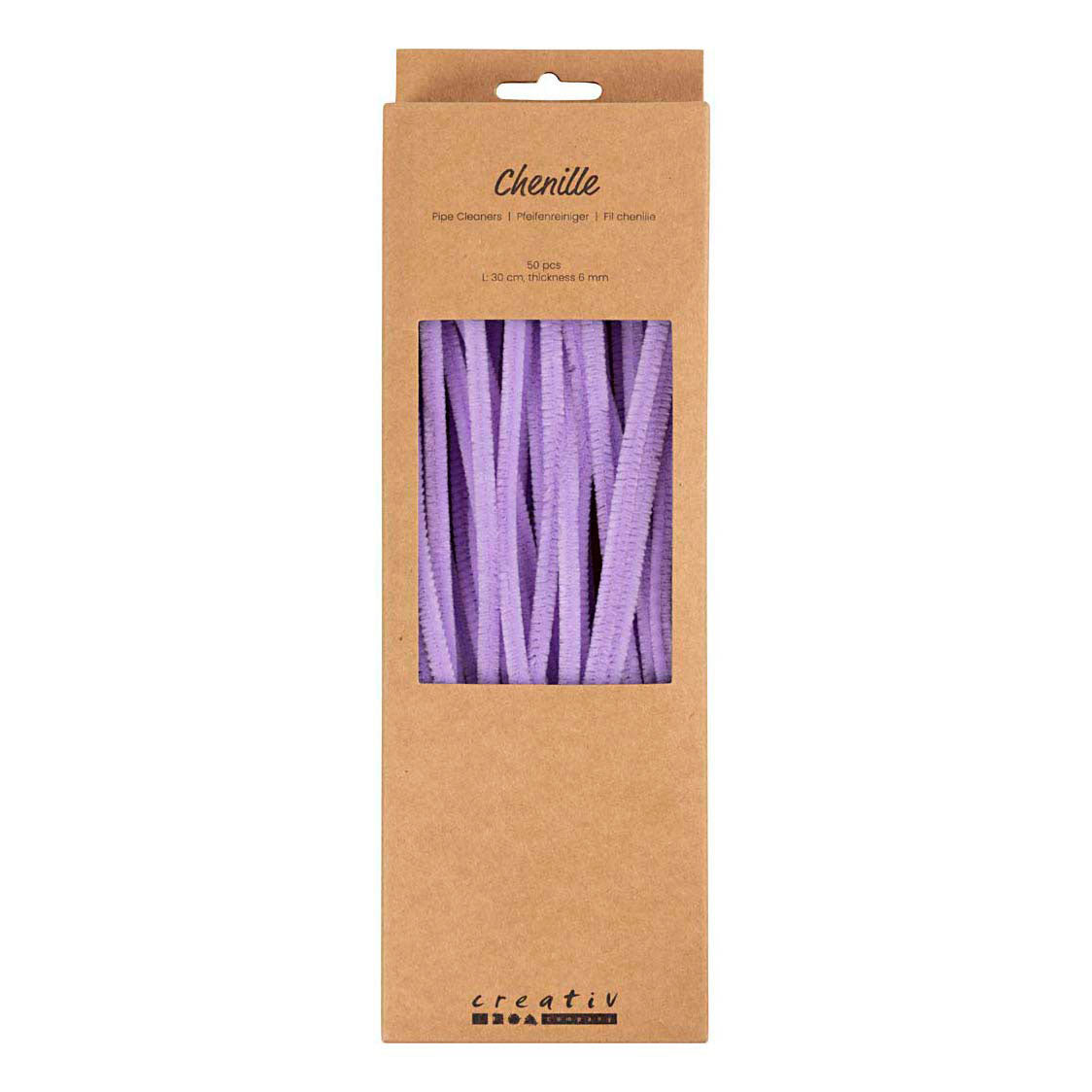 Ciniglia Creative Company, l: 30 cm, spess. 6 mm, viola, 50 pezzi 1 scatola