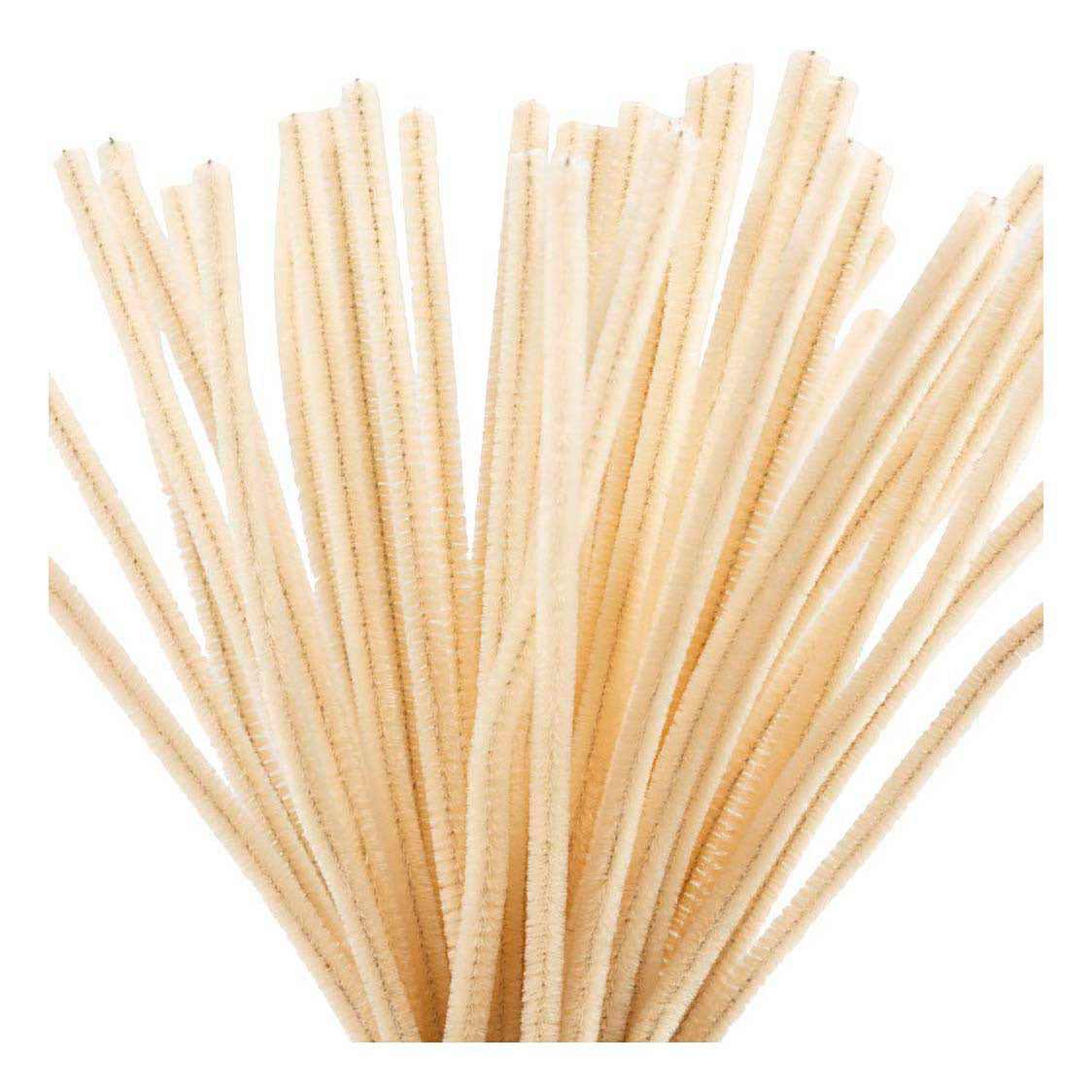 Creativ company chenilla, l: 30 cm, grosor 6 mm, beige, 50 piezas 1 caja