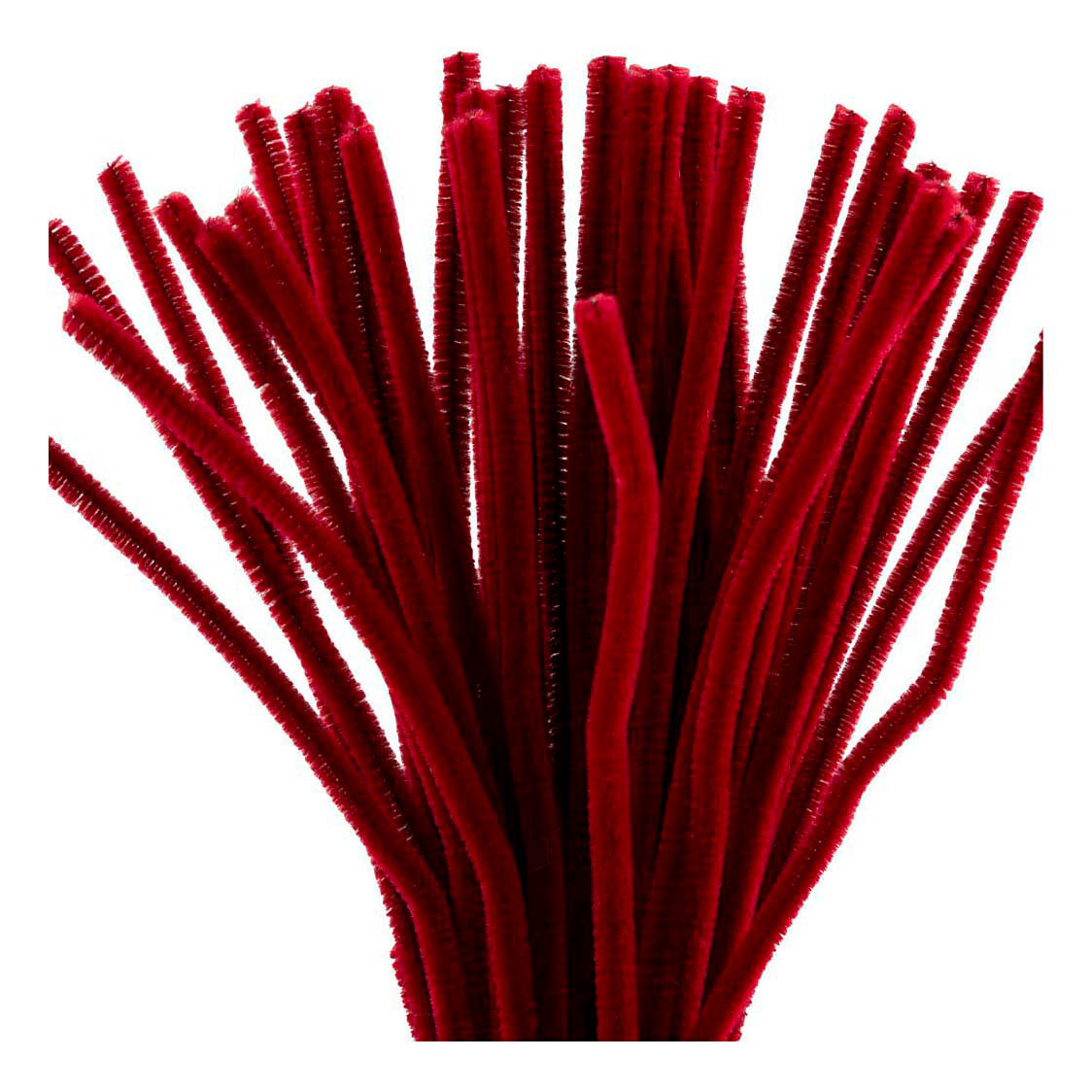 Creativ company chenille, l: 30 cm, thickness 6 mm, dark red, 50 pieces 1 box