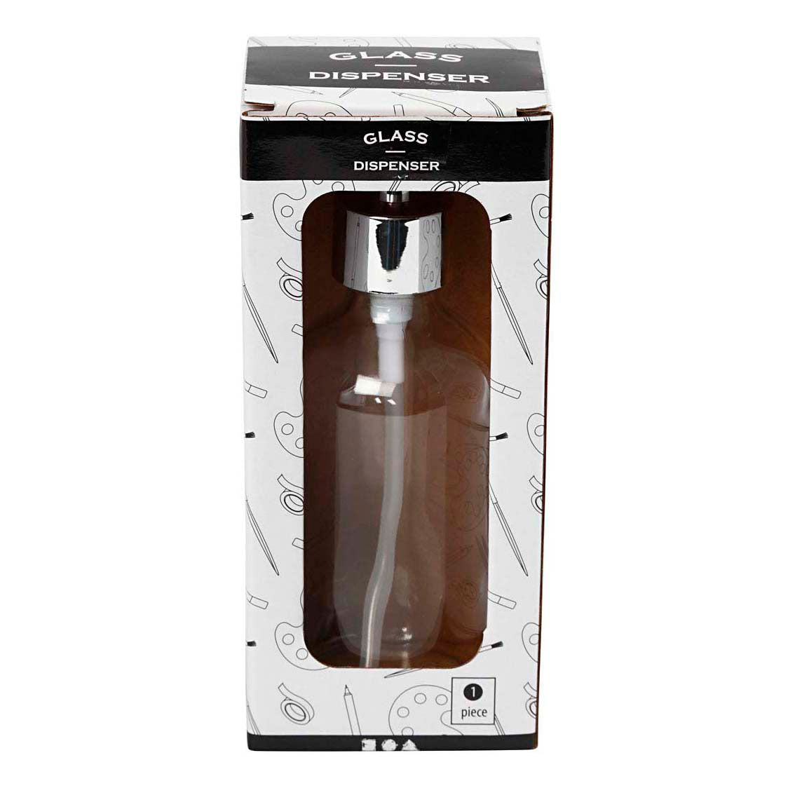 Pompa per sapone Creative Company, h: 19,3 cm, p 6,3 cm, 230 ml, trasparente, 1 pezzo