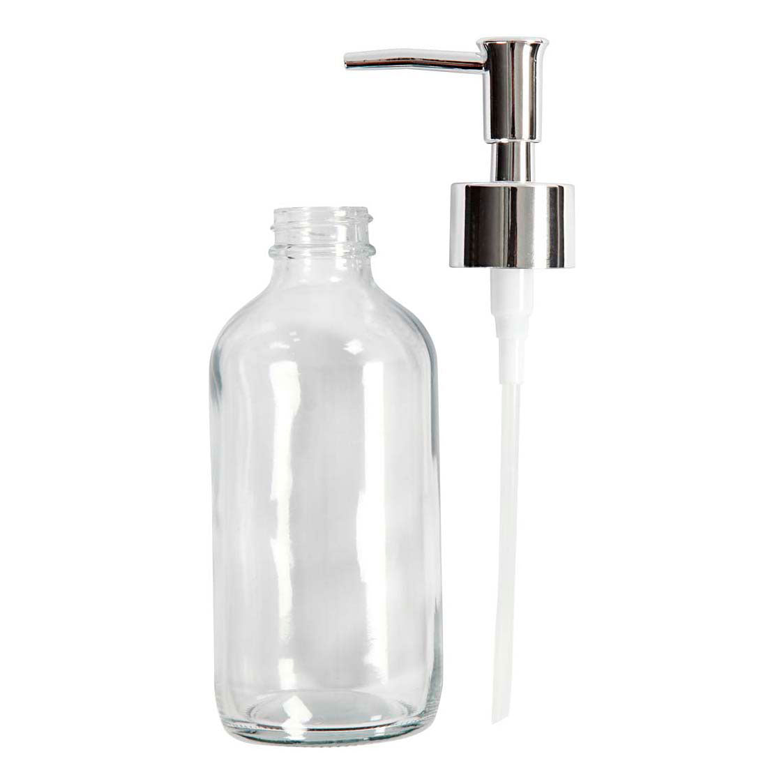Creativ company soap pump, h: 19.3 cm, d 6.3 cm, 230 ml, clear, 1 piece