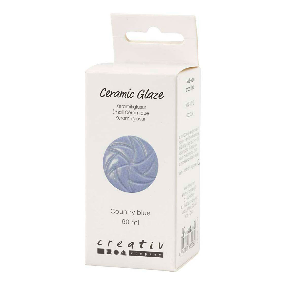 Esmalte cerámico Creativ Company, 984-1101 °c, opaco, azul country, 60 ml 1 botella
