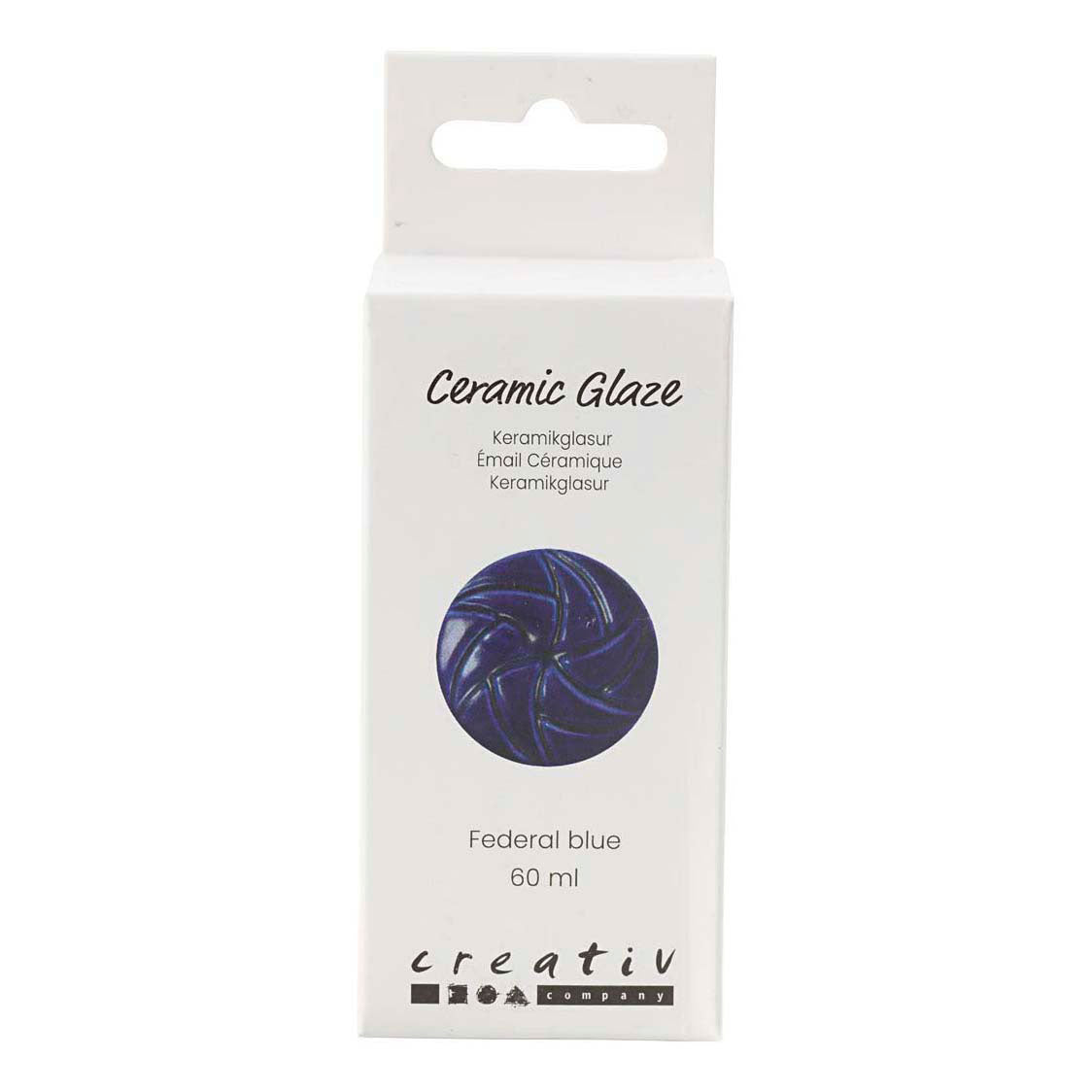 Esmalte cerámico Creativ Company, 984-1101 °C, opaco, azul federal, 60 ml 1 botella
