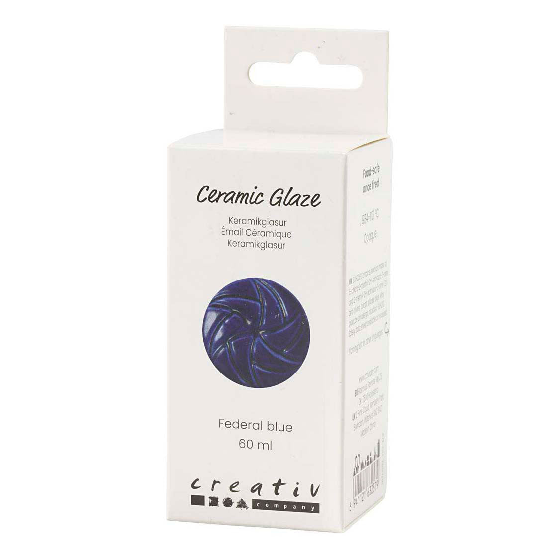 Esmalte cerámico Creativ Company, 984-1101 °C, opaco, azul federal, 60 ml 1 botella
