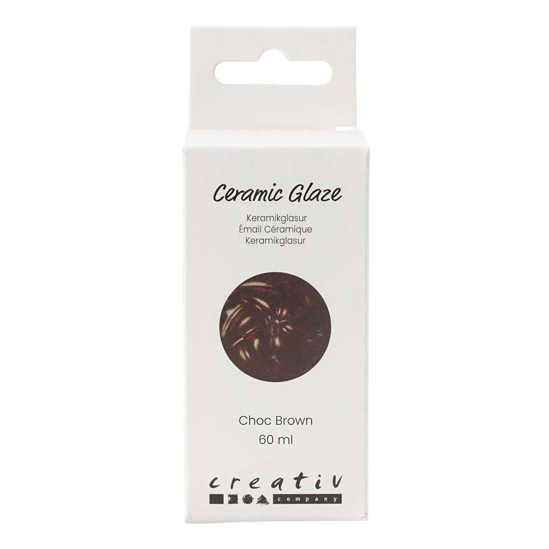 Esmalte cerámico Creativ Company, 984-1101 °c, opaco, marrón chocolate, 60 ml 1 botella