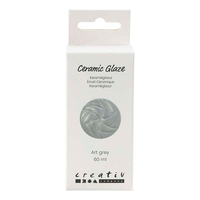 Creativ company ceramic glaze, 984-1101 °c, opaque, art gray, 60 ml 1 bottle