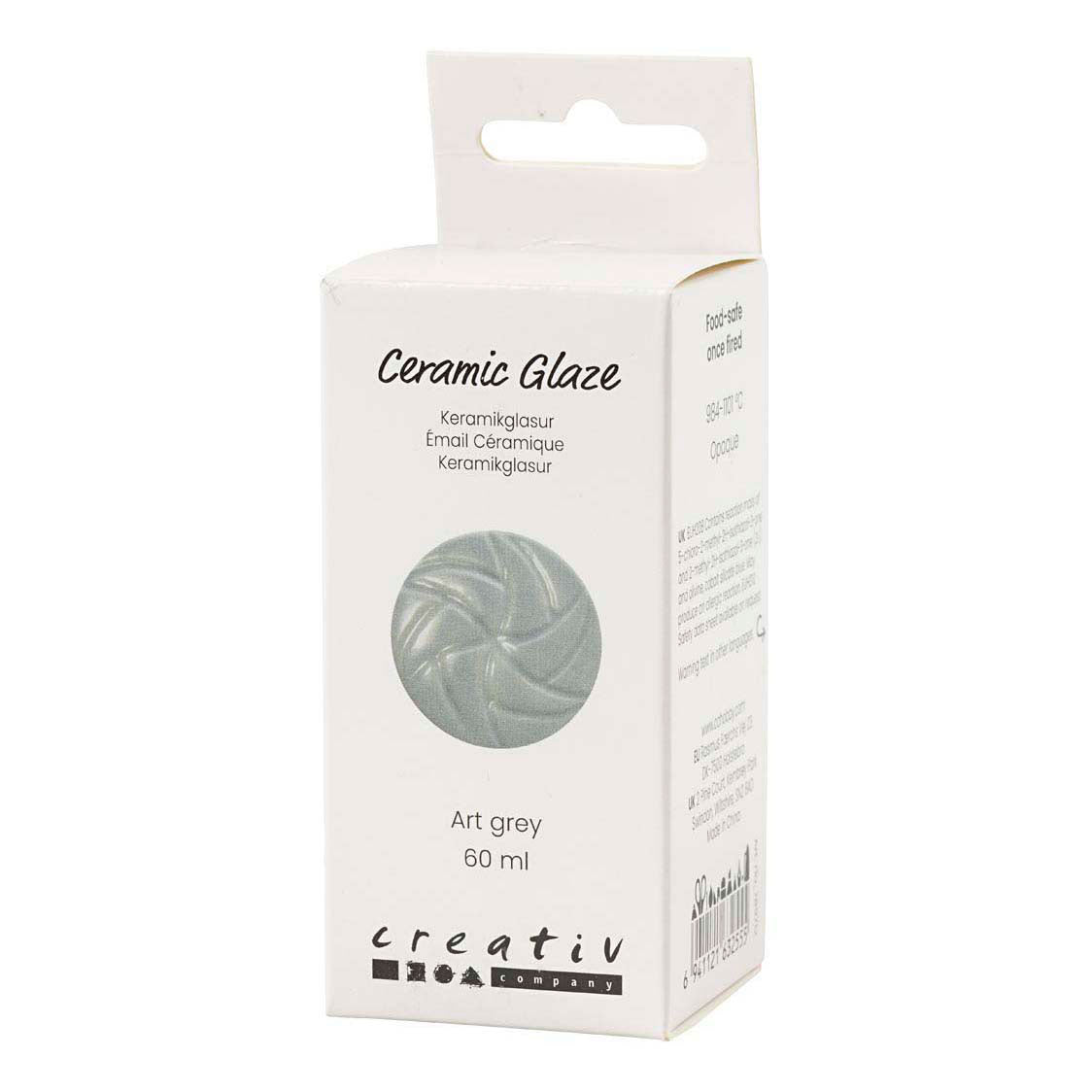 Esmalte cerámico Creativ Company, 984-1101 °C, opaco, gris artístico, 60 ml 1 botella