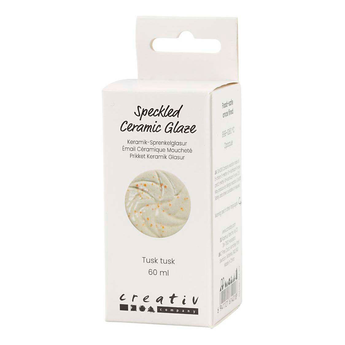Creativ company esmalte cerámico moteado, 999-1060 °c, opaco, colmillo, 60 ml 1 botella