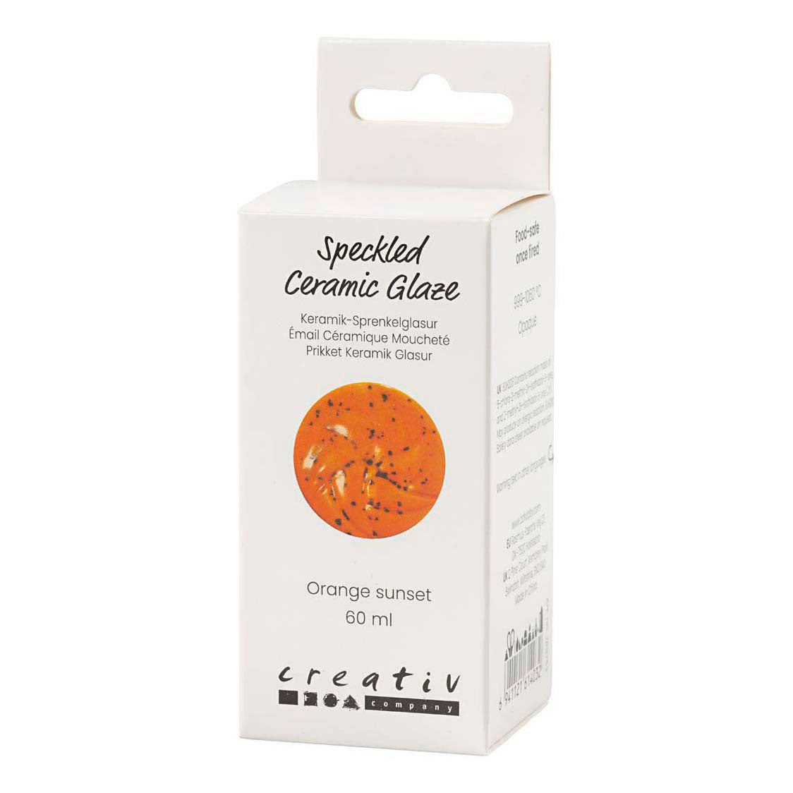 Creativ company smalto ceramico maculato 999-1060 c arancio sole opaco - 60ml