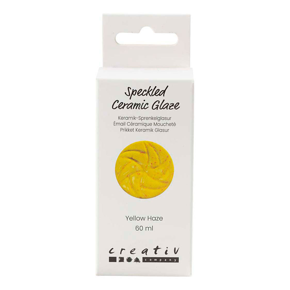 Creativ company esmalte cerámico moteado, 999-1060 °c, opaco, neblina amarilla, 60 ml 1 botella