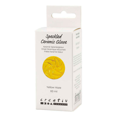 Creativ company gespikkeld keramiekglazuur, 999-1060 °c, dekkend, yellow haze, 60 ml 1 fles