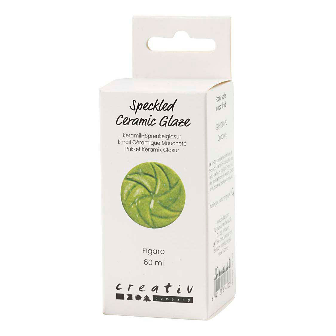 Creativ company esmalte cerámico moteado, 999-1060 °c, opaco, figaro, 60 ml 1 botella
