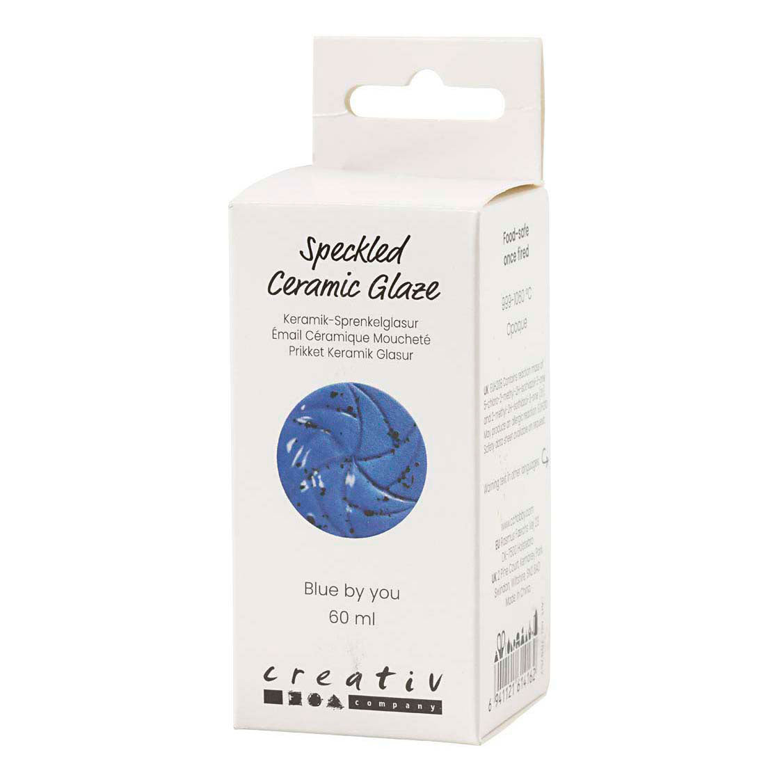 Creativ company esmalte cerámico moteado, 999-1060 °c, opaco, azul by you, 60 ml 1 botella