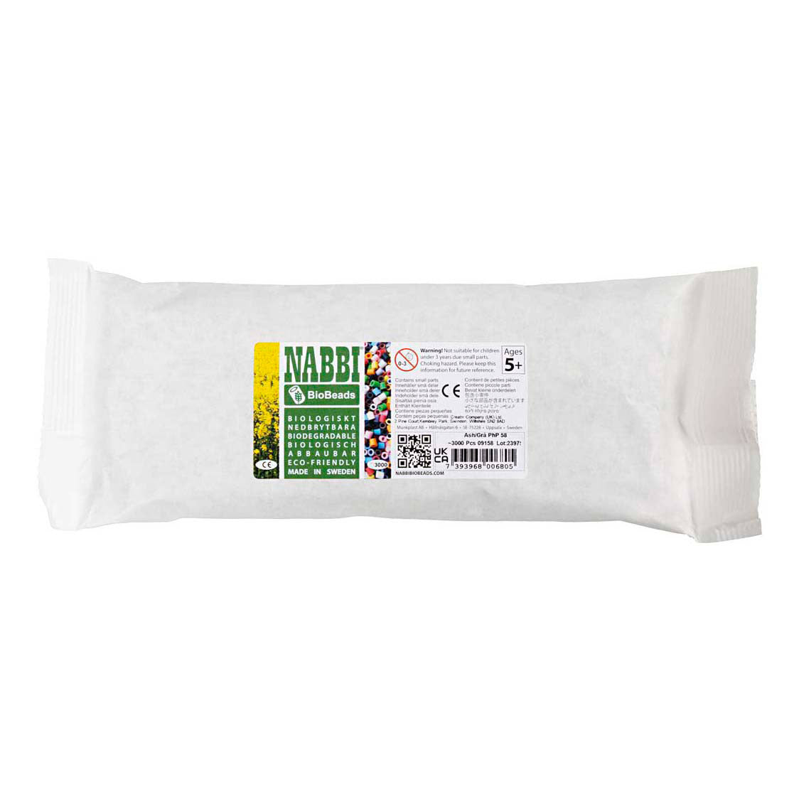 Creativ company nabbi biobeads 5x5mm gris - 3000 uds.