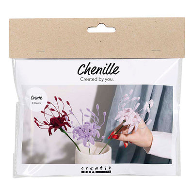 Creativ company https: www.cchobby.nl mini-hobbyset-bloemen-van-chenilledraad-lelie-lichtroze-lichtpaars-donkerrood-1-doos