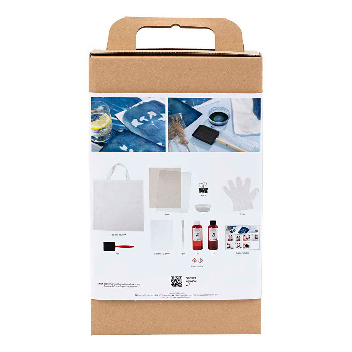 Set hobby Creative Company, cianotipia, tessuto, blu, 1 scatola