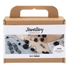 Creativ company mini hobby set de joyería, rosas, negro, blanco y negro, blanco, 1 caja