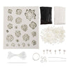 Creativ company mini hobby set de joyería, rosas, negro, blanco y negro, blanco, 1 caja